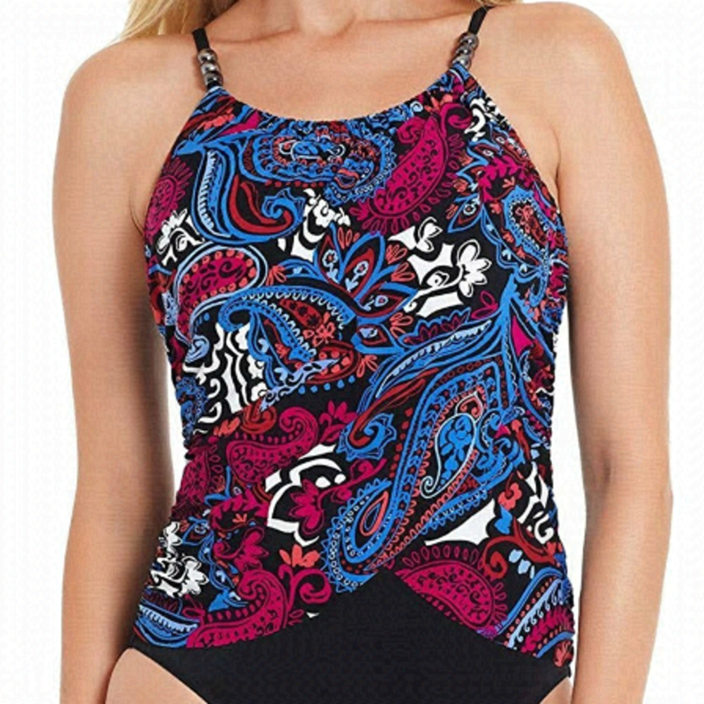 MAGICSUIT Persia Lisa Paisley Underwire Slimming Swimsuit Size 14